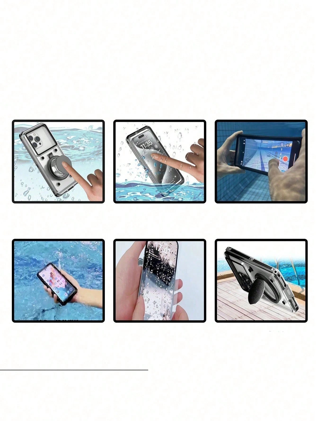 6.9 Inch Universal Waterproof Phone Case- Touchscreen With Stand, Shockproof And Dropproof- Fits All Smartphones- Perfect Gift For Water Sports Enthusiasts