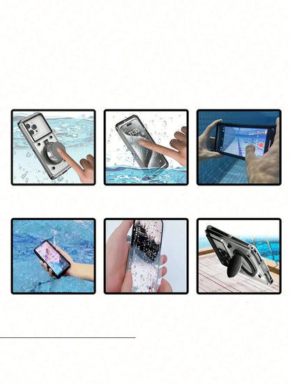 6.9 Inch Universal Waterproof Phone Case- Touchscreen With Stand, Shockproof And Dropproof- Fits All Smartphones- Perfect Gift For Water Sports Enthusiasts