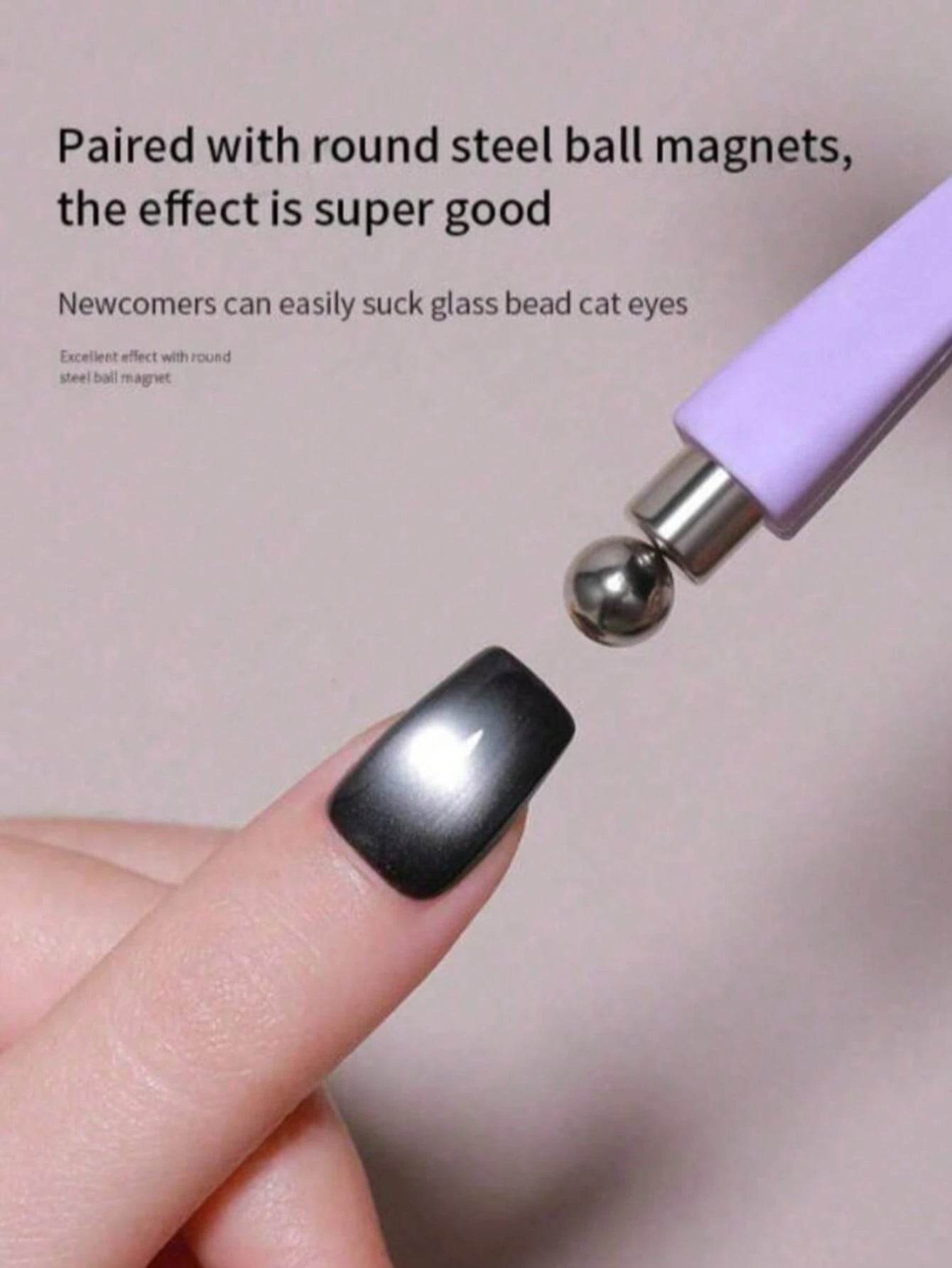 6-In-1 Cat Eye Magnetic Nail Art Tool Set, Pink Multi-Functional Cat Eye Gel Polish Magnetic Stick With Detachable Heart-Shaped Head, Strong Magnetic Nail Art Pen For Creating 3D Cat Eye, Heart, Flora