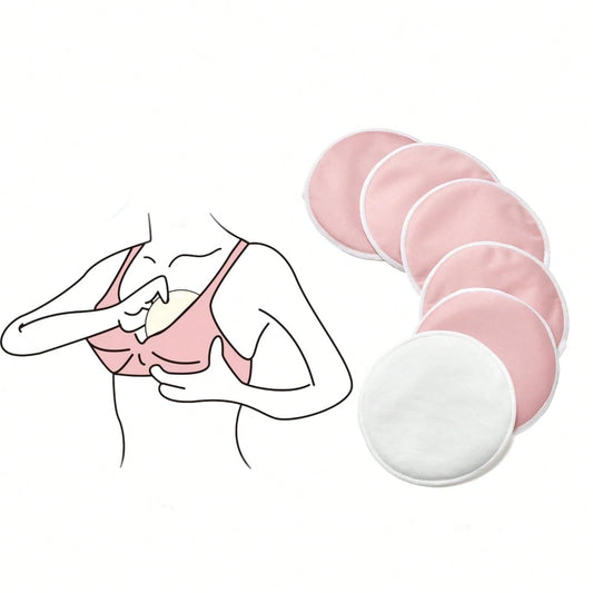 6-Pack Nursing Pads- Washable Breast Pads For Breastfeeding, Nursing Bra Nipple Pads For Breastfeeding, Pumping Bra Reusable Breast Pads