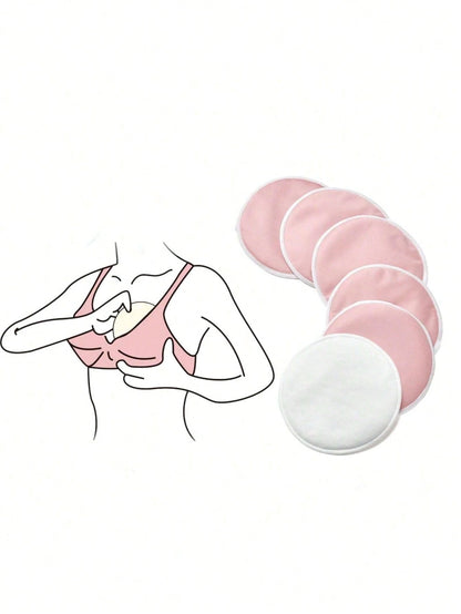 6-Pack Nursing Pads- Washable Breast Pads For Breastfeeding, Nursing Bra Nipple Pads For Breastfeeding, Pumping Bra Reusable Breast Pads