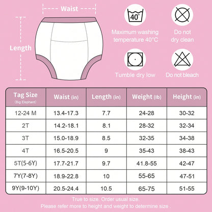 6-Pack Toddler Potty Training Pants, Soft And Absorbent Training Underwear For Boys And Girls, Ages 12 Months To 10 Years