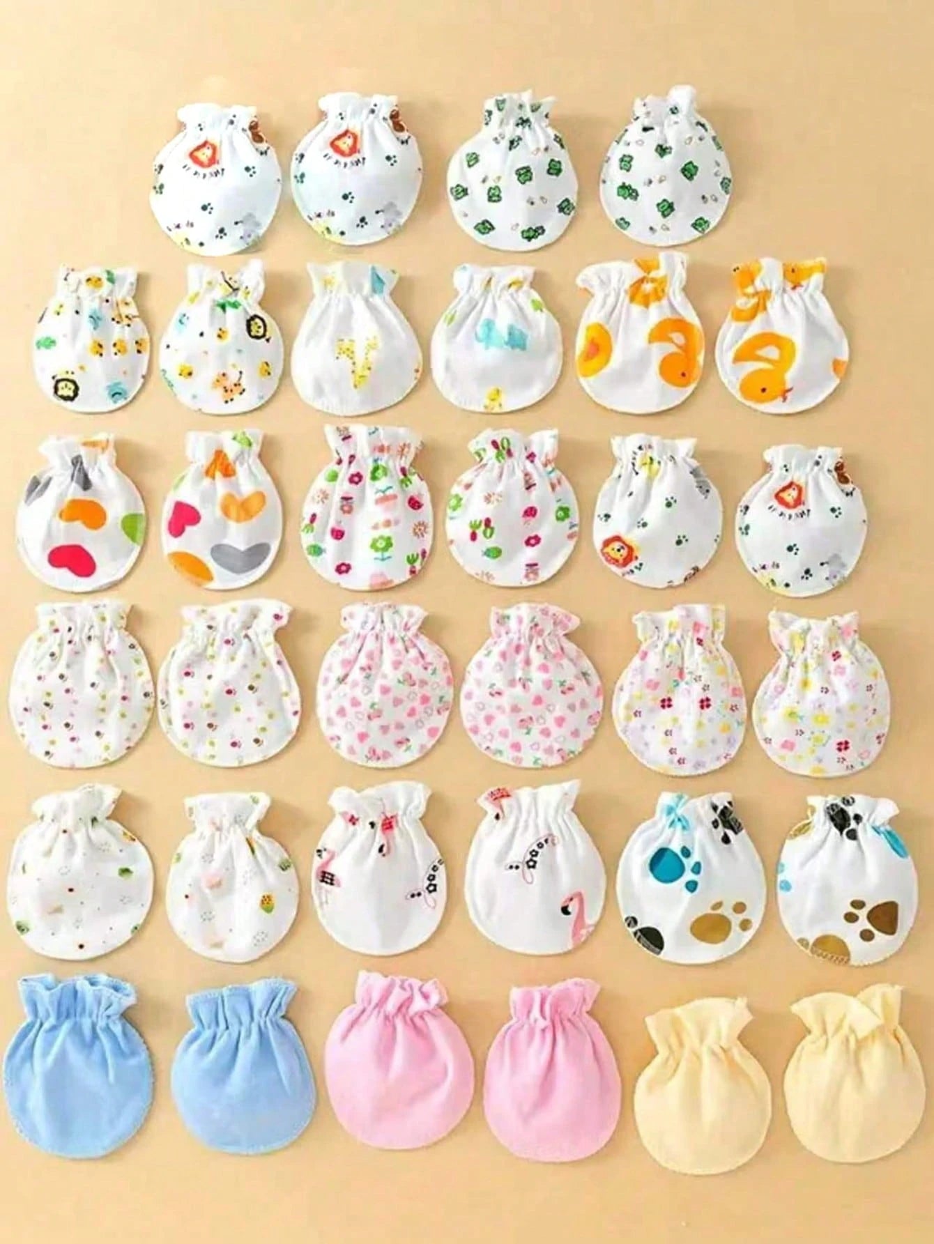 6 Pairs Kids Assorted Pattern Mittens, 20 Styles Randomly Shipped