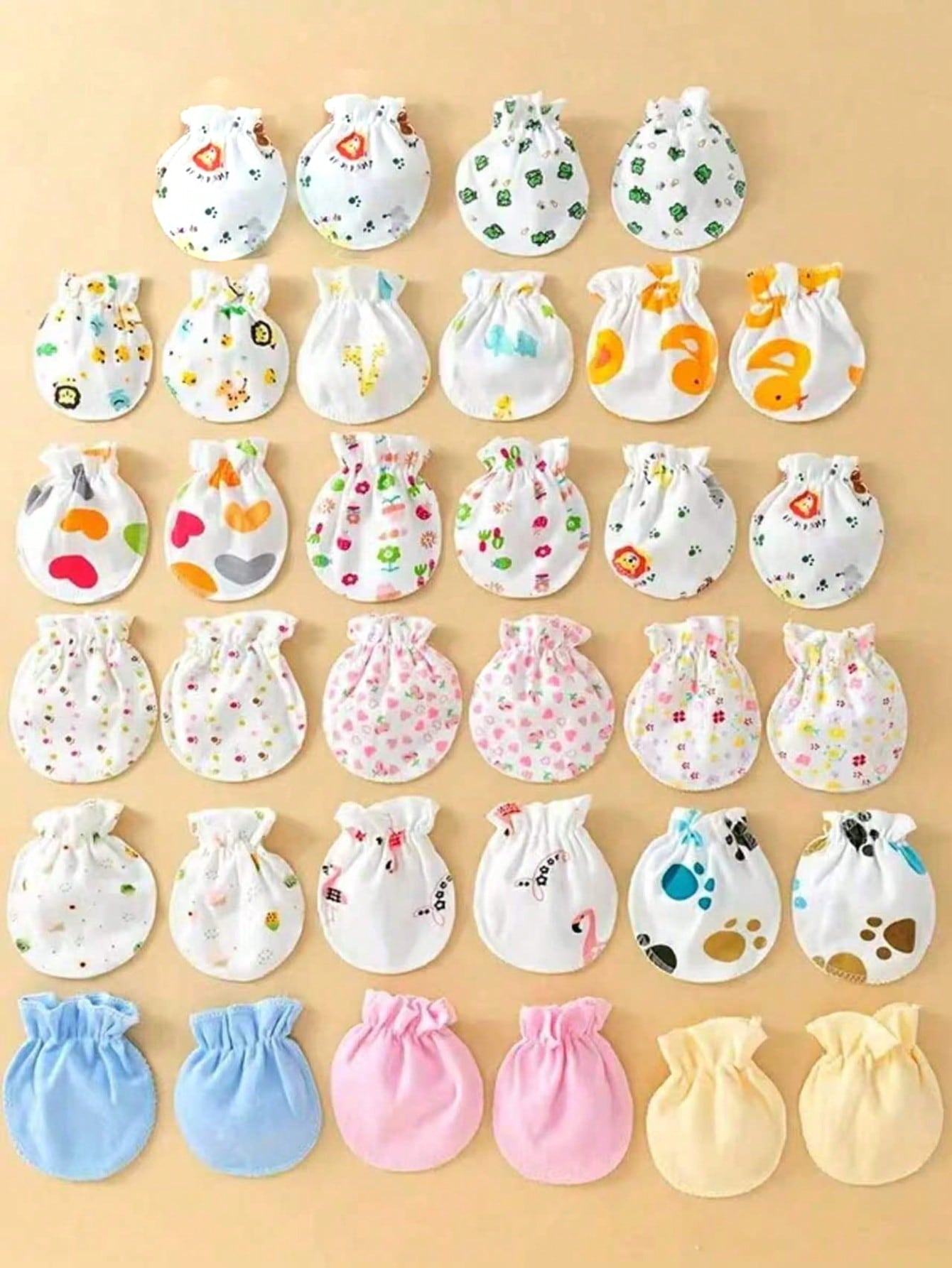 6 Pairs Kids Assorted Pattern Mittens, 20 Styles Randomly Shipped