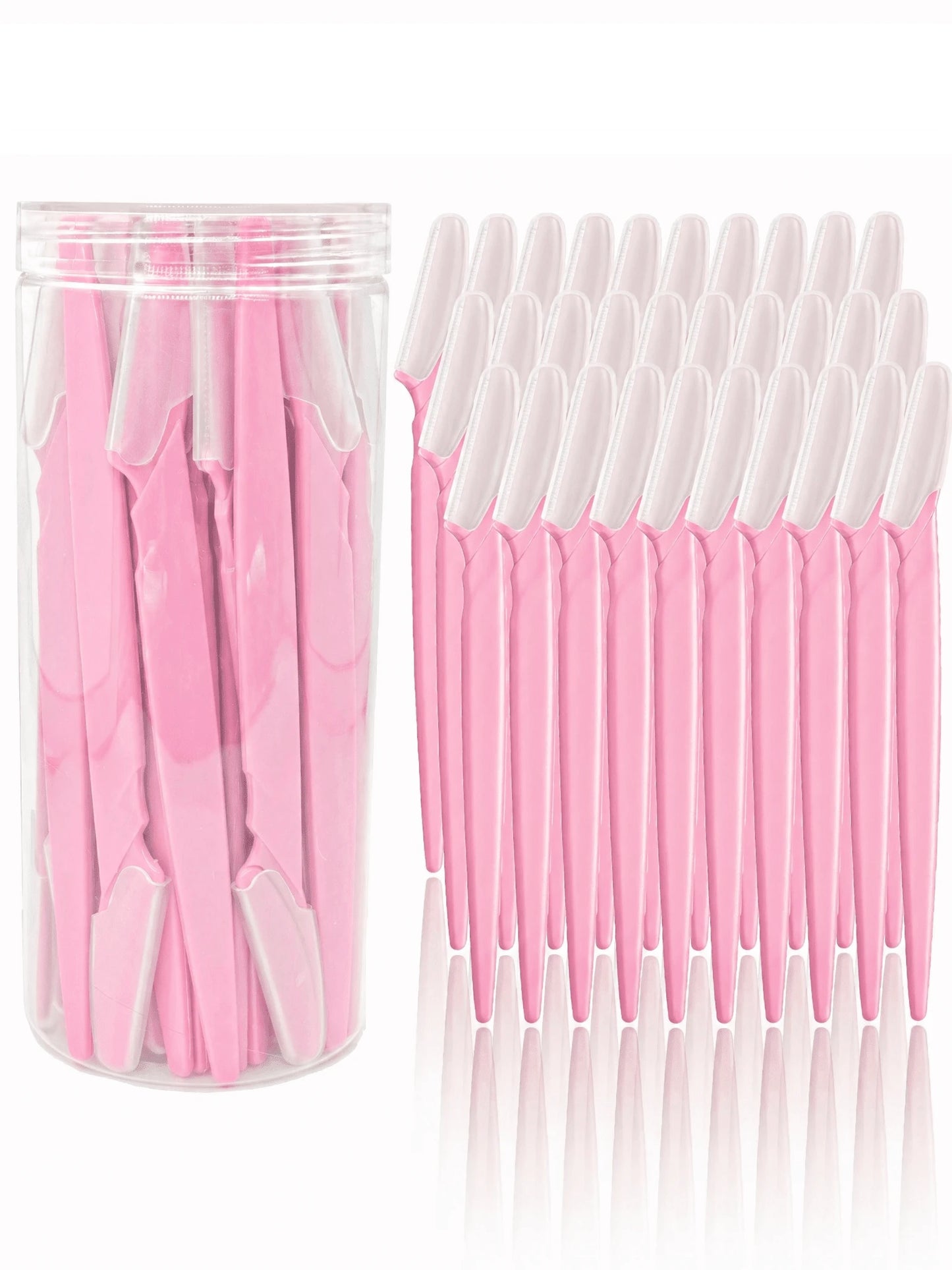 60/30/12/6/3/1pc Pink Set, Eyebrow Trimmer, Exfoliating Shaver, Body Hair Removal Trimmer And Facial Set, Women's Eyebrow Shaping Tool, Suitable For Daily Use Or Travel, Gift, Affordable Good, Travel