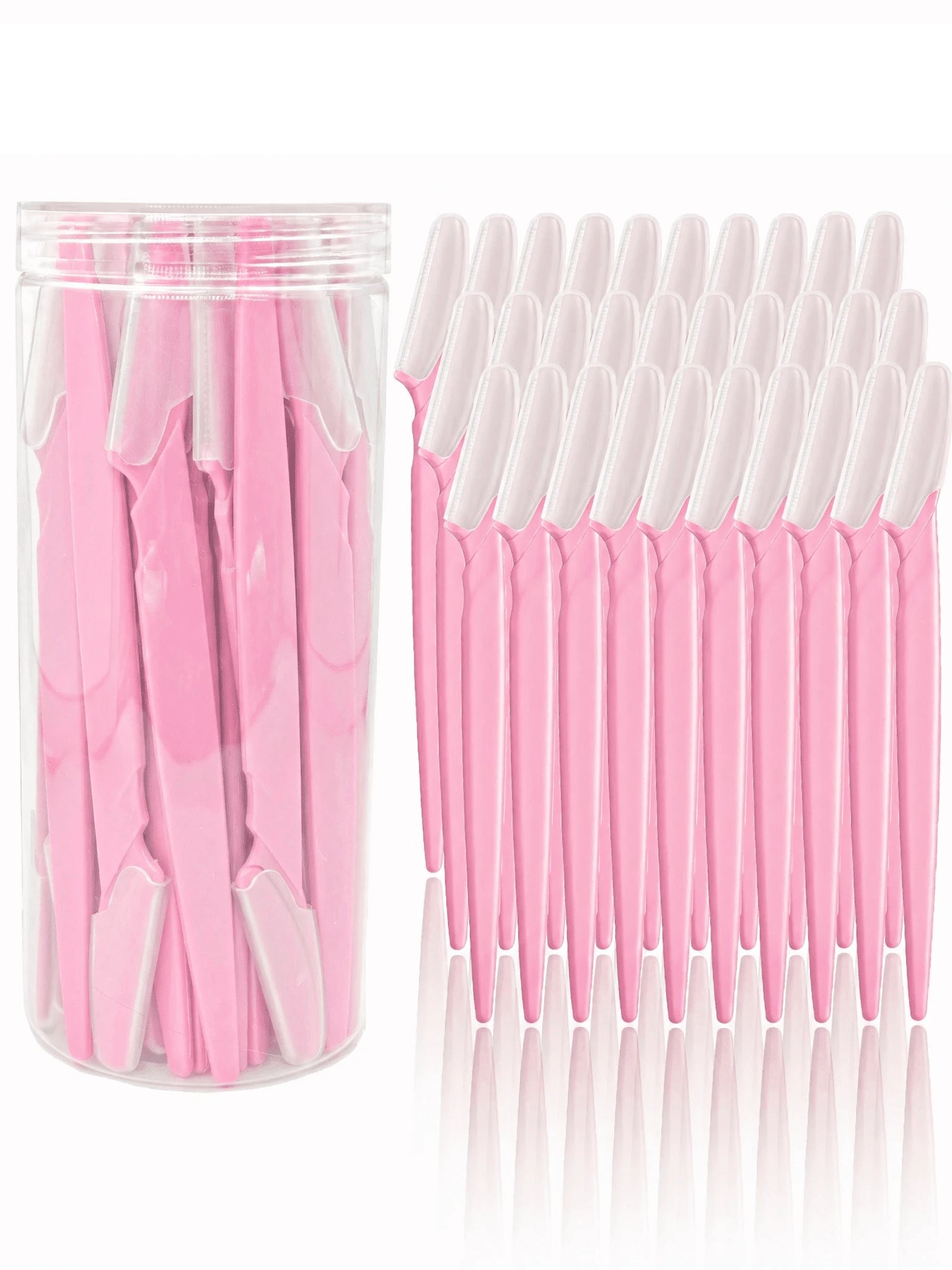 60/30/12/6/3/1pc Pink Set, Eyebrow Trimmer, Exfoliating Shaver, Body Hair Removal Trimmer And Facial Set, Women's Eyebrow Shaping Tool, Suitable For Daily Use Or Travel, Gift, Affordable Good, Travel
