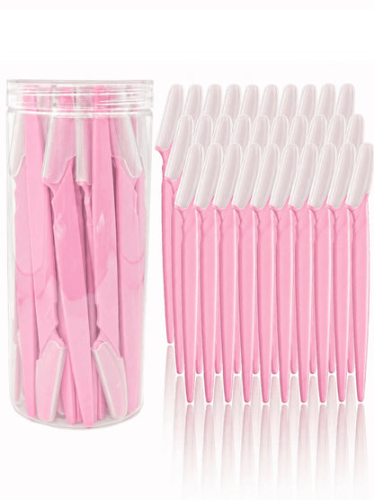 60/30/12/6/3/1pc Pink Set, Eyebrow Trimmer, Exfoliating Shaver, Body Hair Removal Trimmer And Facial Set, Women's Eyebrow Shaping Tool, Suitable For Daily Use Or Travel, Gift, Affordable Good, Travel