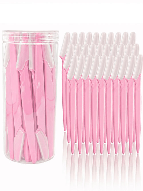 60/30/12/6/3/1pc Pink Set, Eyebrow Trimmer, Exfoliating Shaver, Body Hair Removal Trimmer And Facial Set, Women's Eyebrow Shaping Tool, Suitable For Daily Use Or Travel, Gift, Affordable Good, Travel