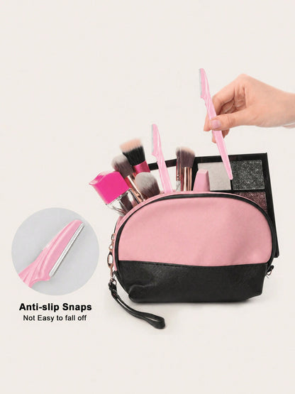 60/30/12/6/3/1pc Pink Set, Eyebrow Trimmer, Exfoliating Shaver, Body Hair Removal Trimmer And Facial Set, Women's Eyebrow Shaping Tool, Suitable For Daily Use Or Travel, Gift, Affordable Good, Travel