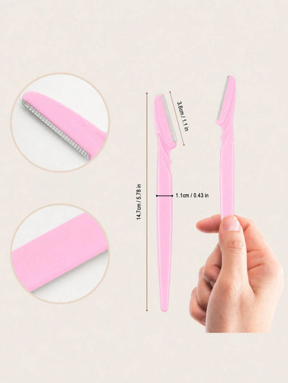60/30/12/6/3/1pc Pink Set, Eyebrow Trimmer, Exfoliating Shaver, Body Hair Removal Trimmer And Facial Set, Women's Eyebrow Shaping Tool, Suitable For Daily Use Or Travel, Gift, Affordable Good, Travel