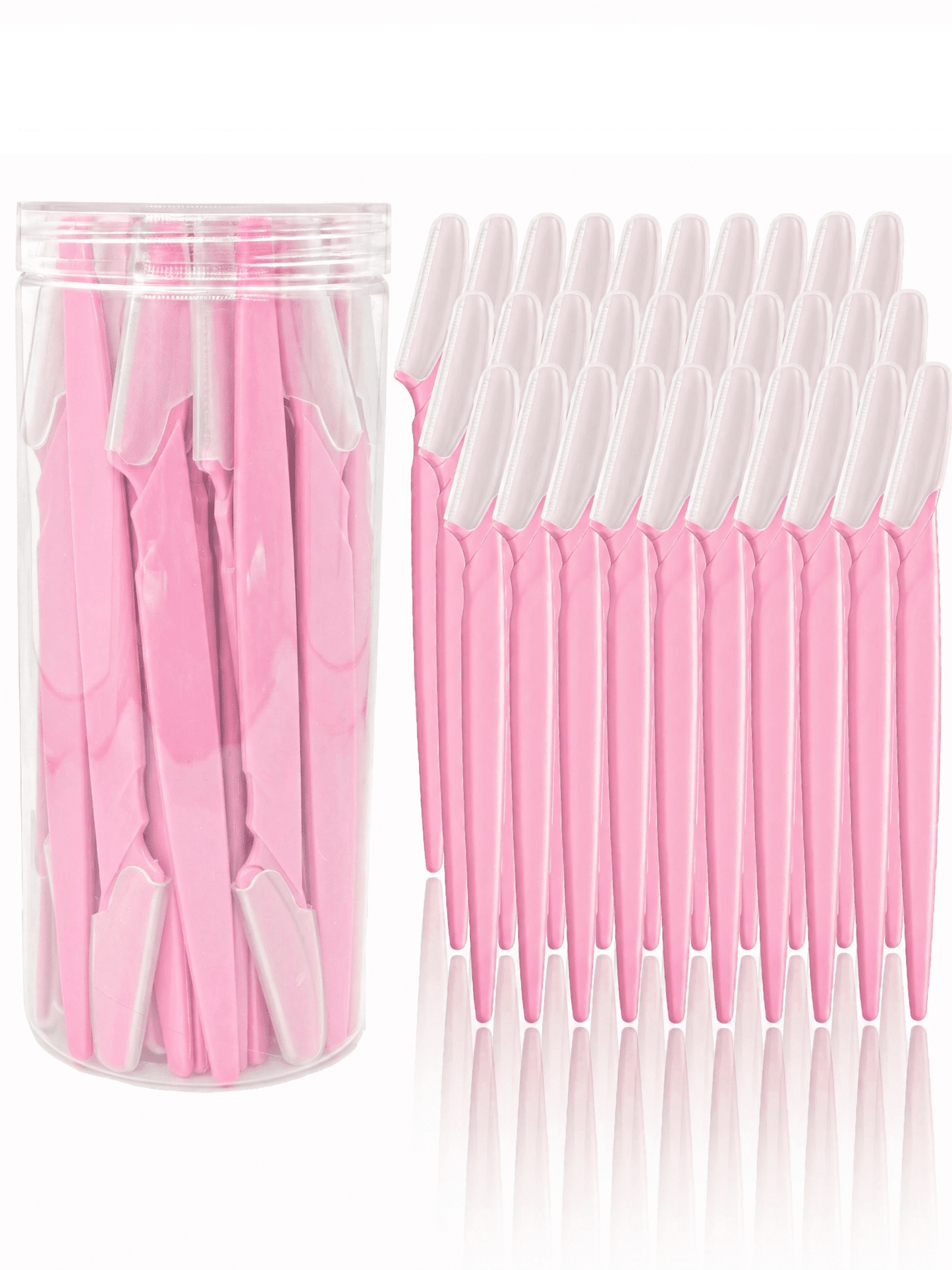 60/30/12/6/3/1pc Pink Set, Eyebrow Trimmer, Exfoliating Shaver, Body Hair Removal Trimmer And Facial Set, Women's Eyebrow Shaping Tool, Suitable For Daily Use Or Travel, Gift, Affordable Good, Travel