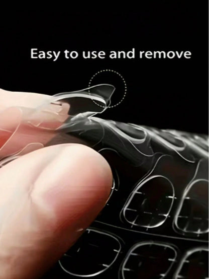 600pcs (25 Sheets) Double-Sided Jelly Gel Nail Stickers, Suitable For Press-On Manicure