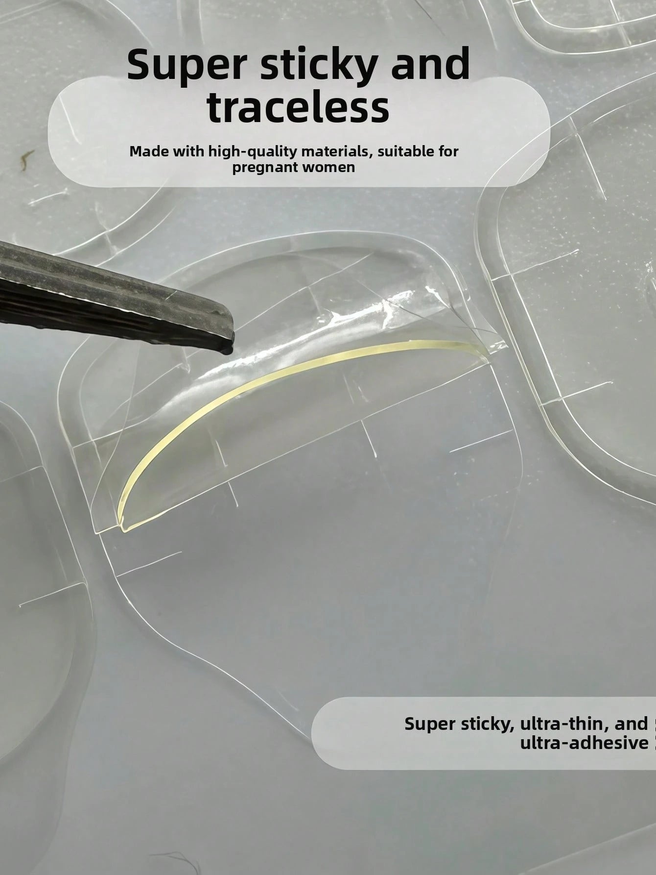 600pcs (25 Sheets) Double-Sided Jelly Gel Nail Stickers, Suitable For Press-On Manicure