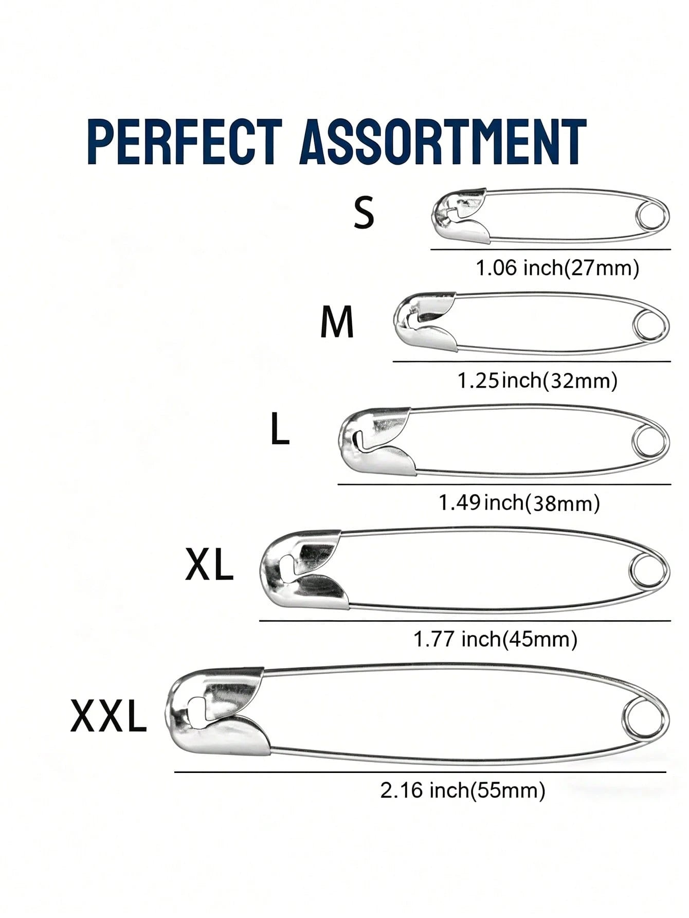 60pcs Stainless Steel Safety Pins, DIY Jewelry Making Craft Supplies