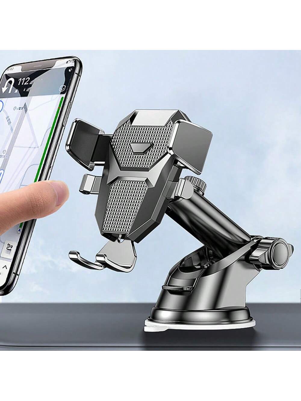[66lbs Strong Suction Cup][Thick Case & Big Phone Friendly] Universal Car Phone Holder, Dashboard & Windshield Mounting, Compatible With IPhone 16/15/14/13/12