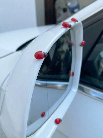 6pcs Ladybug Car Interior Decor, Freely Adhesive, Cute And Fun