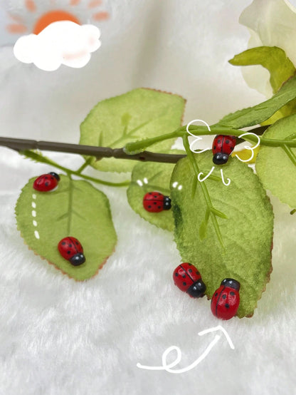 6pcs Ladybug Car Interior Decor, Freely Adhesive, Cute And Fun