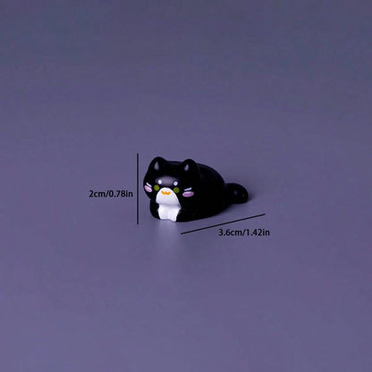 6pcs Random Cute Mini Plush Cat Car Decor, Creative Ornament For Car Dashboard Display, DIY Accessory