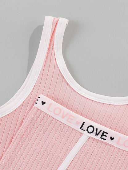 6pcs/Set Teen Girl Camisole Sports Bra,Solid Color Elastic Waist Panty,Simple Underwear Set For Girls,Back To School Winter,Work Lingerie Shorts Set