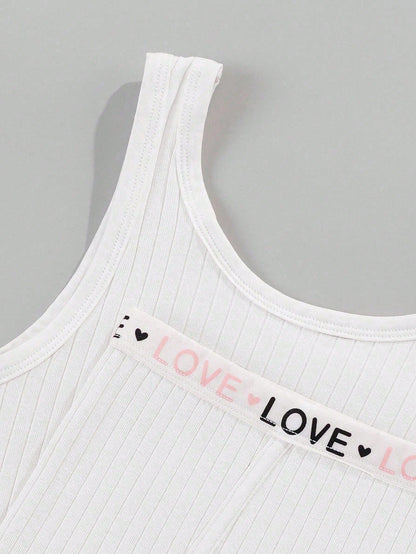 6pcs/Set Teen Girl Camisole Sports Bra,Solid Color Elastic Waist Panty,Simple Underwear Set For Girls,Back To School Winter,Work Lingerie Shorts Set