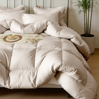 7-Pcs Or 5-Pcs Soft And Breathable Checkered Comforter Sets Queen, As A Family Gift. Includes Fitted Sheet, Flat Sheet, Pillowcase And Comforter, Bed In A Bag, A Luxurious Bedding Set, Machine Washabl