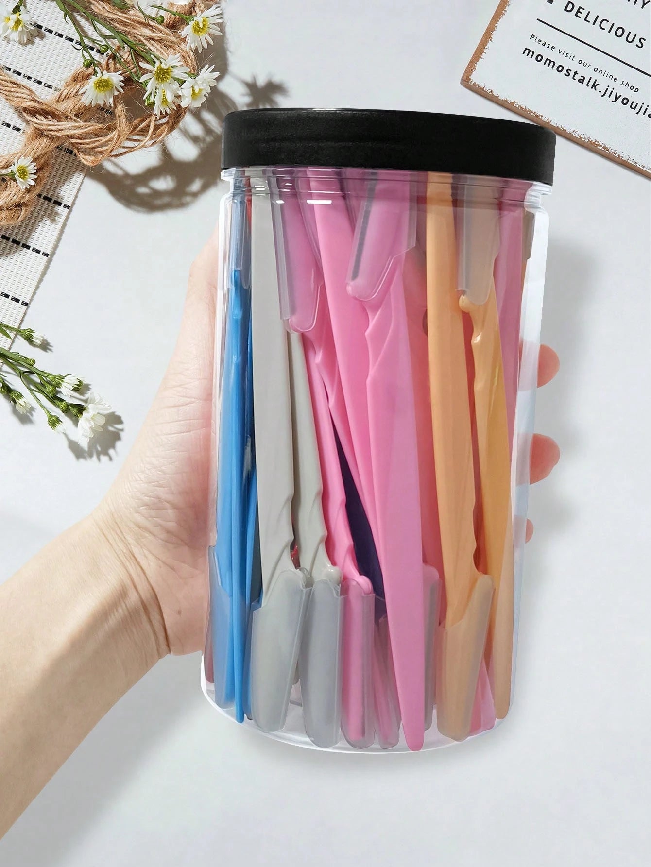 70/24/12/6pcs Multi-Color Contouring Razor Set, Women's Eyebrow Shaping Tools, Suitable For Daily Use Or Travel,Giveaways,Travel,Cheap Stuff,Travel Essential