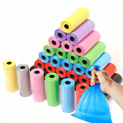 75pcs/5rolls Diaper Trash Bags, Solid Color, Convenient For Outdoor Stroller, Car, Living Room, Bathroom Baby Care, Baby Stroller Hanging, Christmas Stocking Gift For Kids