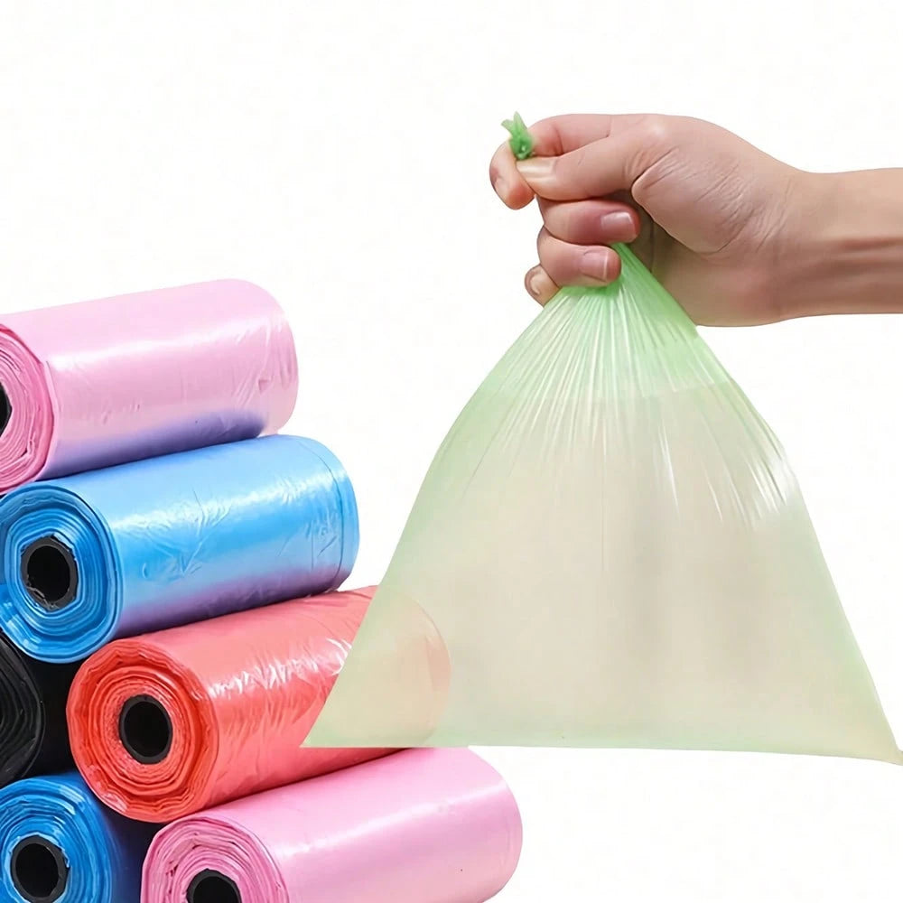 75pcs/5rolls Diaper Trash Bags, Solid Color, Convenient For Outdoor Stroller, Car, Living Room, Bathroom Baby Care, Baby Stroller Hanging, Christmas Stocking Gift For Kids