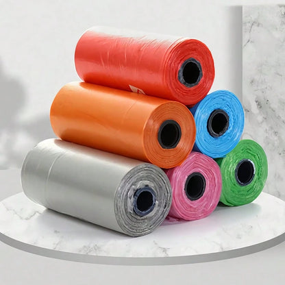 75pcs/5rolls Diaper Trash Bags, Solid Color, Convenient For Outdoor Stroller, Car, Living Room, Bathroom Baby Care, Baby Stroller Hanging, Christmas Stocking Gift For Kids