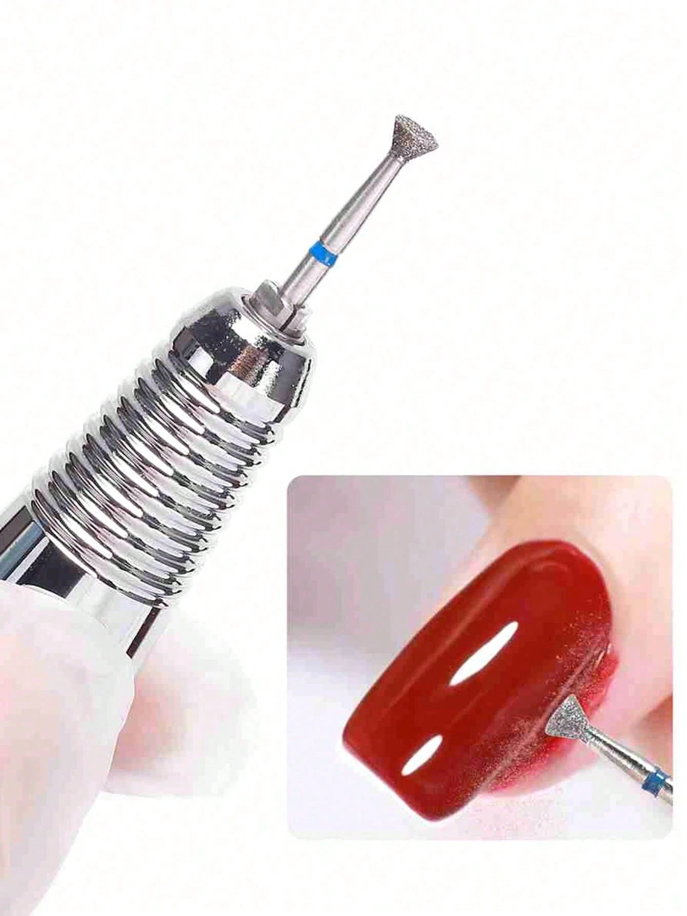 7PCS Diamond Nail Drill Bits For Manicure Electric Nail Accessory Pedicure Machine Nail Polishing File Gel Remover Tool,Pedicure Manicure Files Cuticle Burr Nail Tools Accessories