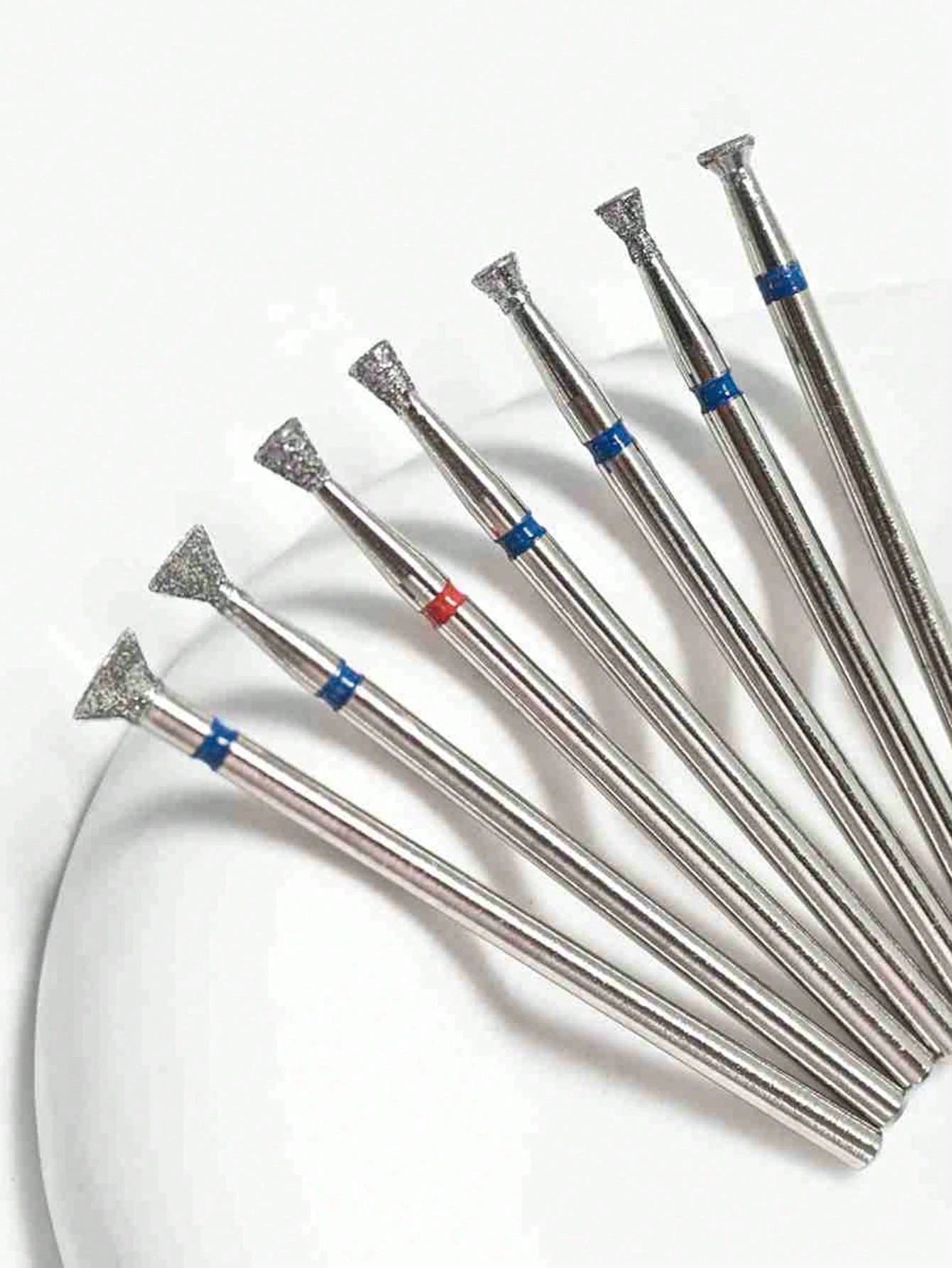 7PCS Diamond Nail Drill Bits For Manicure Electric Nail Accessory Pedicure Machine Nail Polishing File Gel Remover Tool,Pedicure Manicure Files Cuticle Burr Nail Tools Accessories