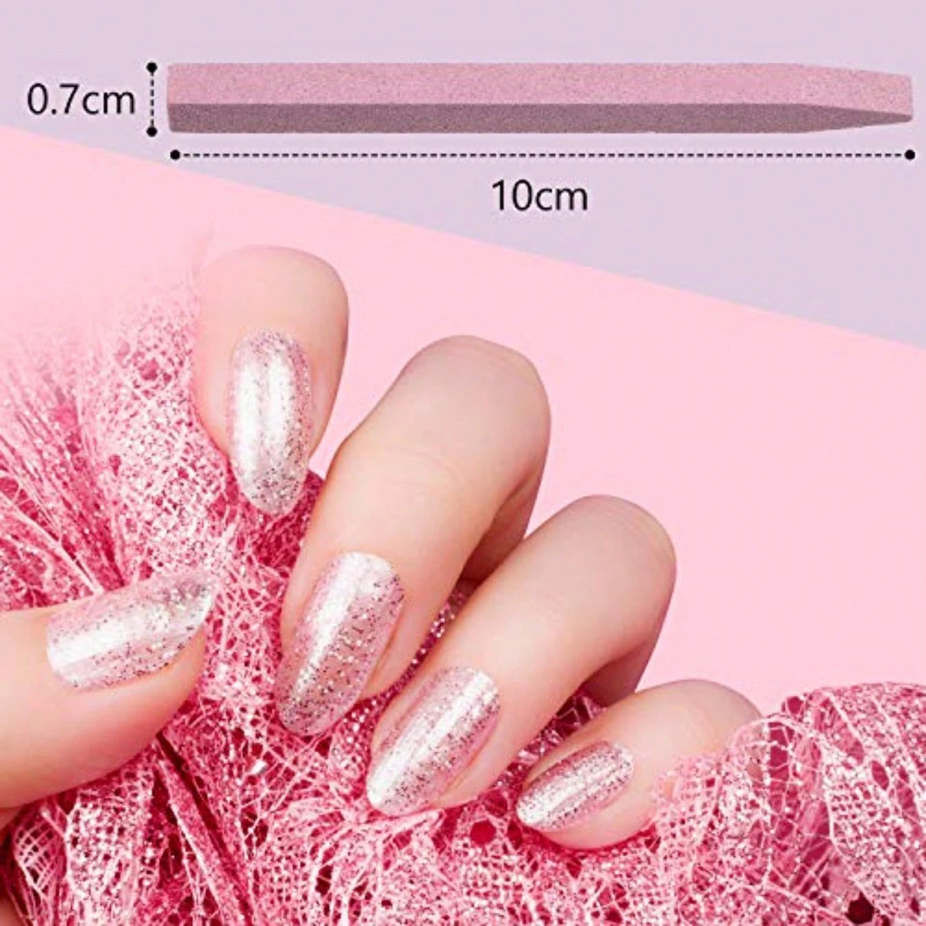 8 Pcs Stone Nail File Pumice Stick For Fingernails Pumice Rock Nail Cuticle Pusher Rock File For Home Salon Toenail Buffing Tool