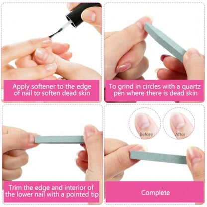 8 Pcs Stone Nail File Pumice Stick For Fingernails Pumice Rock Nail Cuticle Pusher Rock File For Home Salon Toenail Buffing Tool
