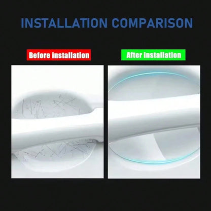 8 Piece Universal Car Door Handle Protector, Clear Scratch Resistant, Plastic Material, Universal Clear Paint Protective Film- Easy To Install, Waterproof Trim For Most Car Models
