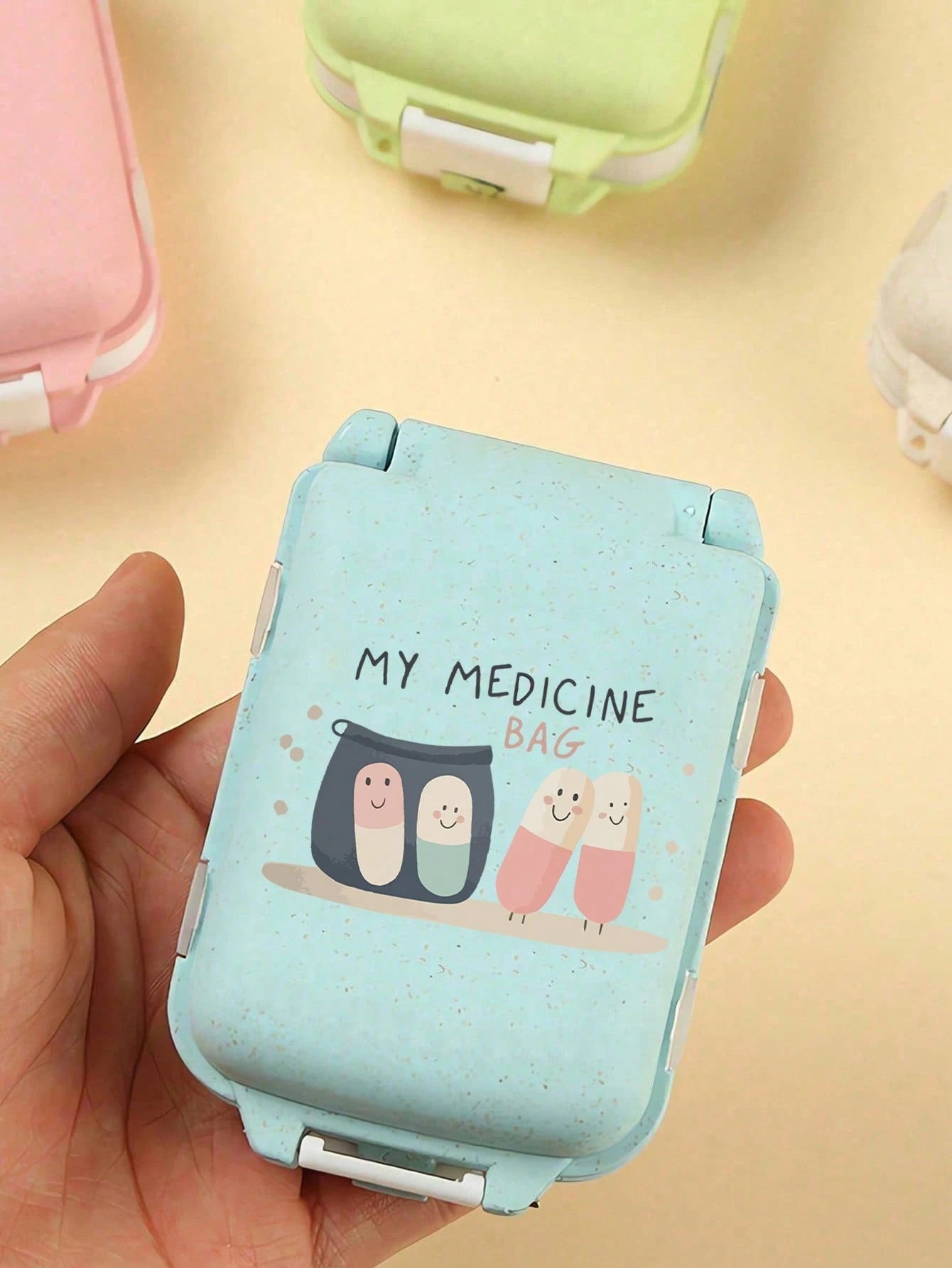 8-Slot Portable Multi-Layer Pill Box, Waterproof Travel Medicine Storage Case With "Medicine Bag" Label, Reusable Medication Organizer Suitable For Men & Women, Daily Pill Planner, Travel Medical Kit