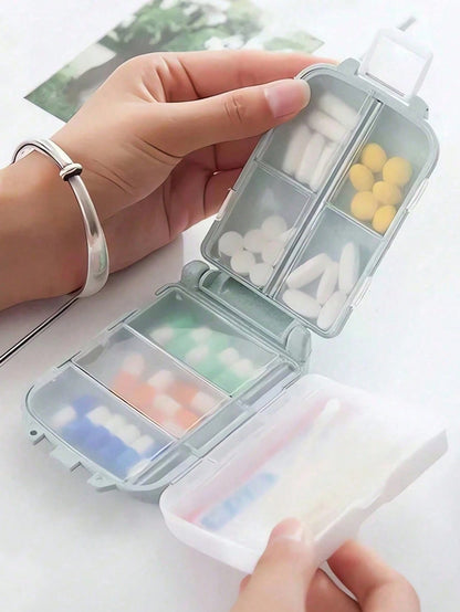 8-Slot Portable Multi-Layer Pill Box, Waterproof Travel Medicine Storage Case With "Medicine Bag" Label, Reusable Medication Organizer Suitable For Men & Women, Daily Pill Planner, Travel Medical Kit