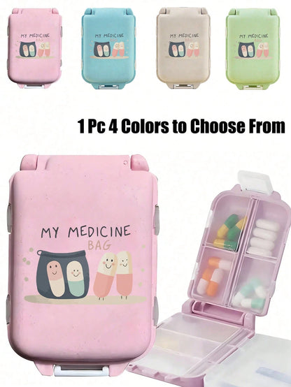 8-Slot Portable Multi-Layer Pill Box, Waterproof Travel Medicine Storage Case With "Medicine Bag" Label, Reusable Medication Organizer Suitable For Men & Women, Daily Pill Planner, Travel Medical Kit