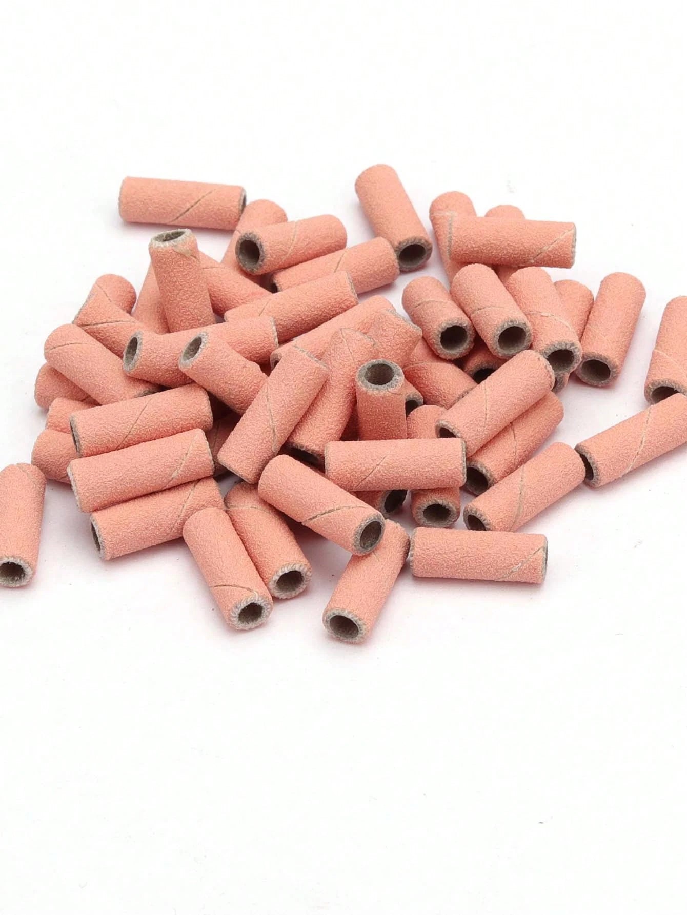 80pcs Pink Sanding Bands For Nail Drill, Upgrade Design Small Nail Sanding Files For 3mm Mandrel Bits, 240 Grits For Acrylic Nails Gel Removing Shaping, Manicure Nail Salon Use