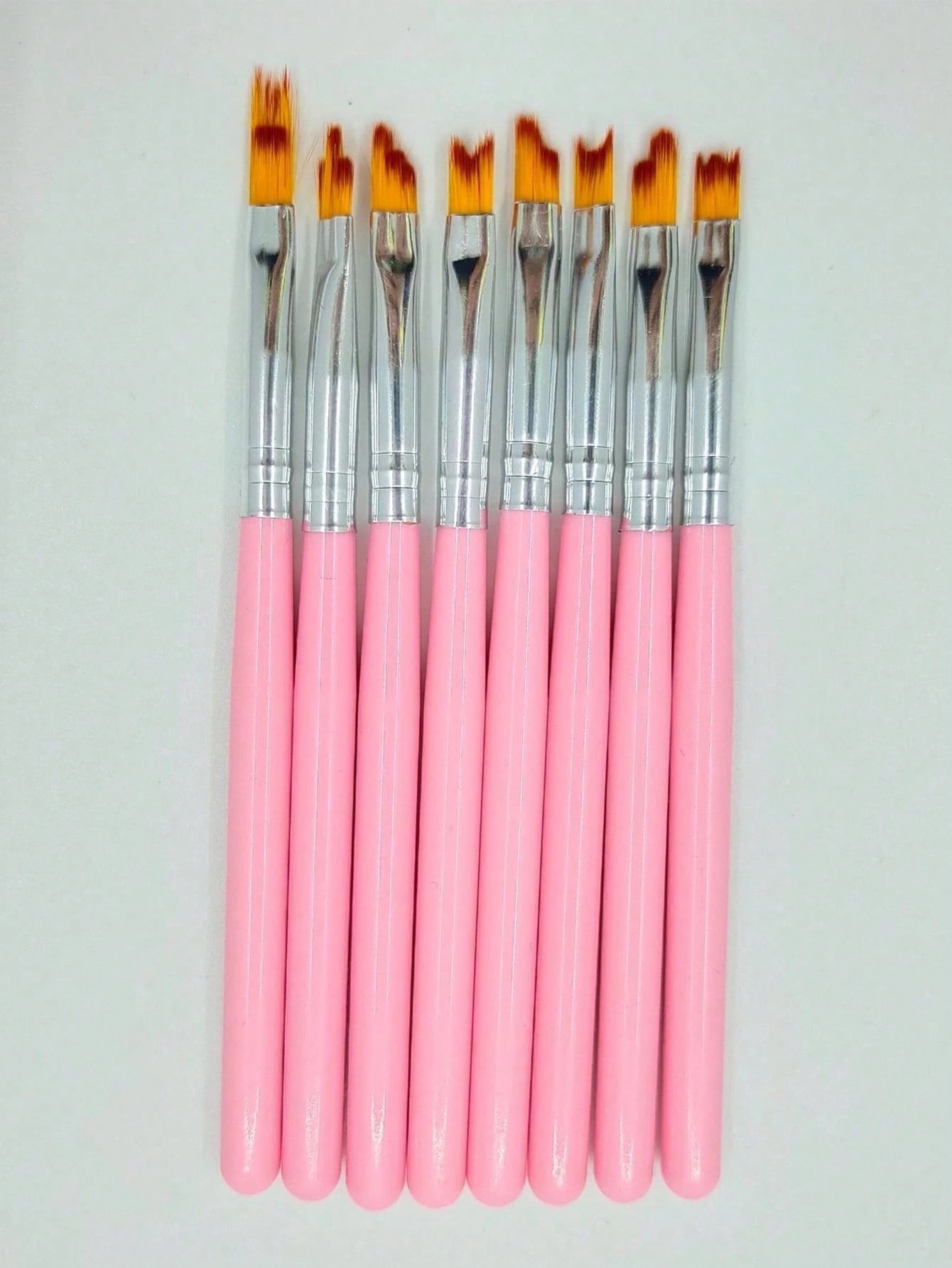 8Pcs Acrylic Nail Brush Flower Drawing Pen Nail Painting Brush Gradient Design Wood Handle Manicure Nail Art Polish Pen Tool