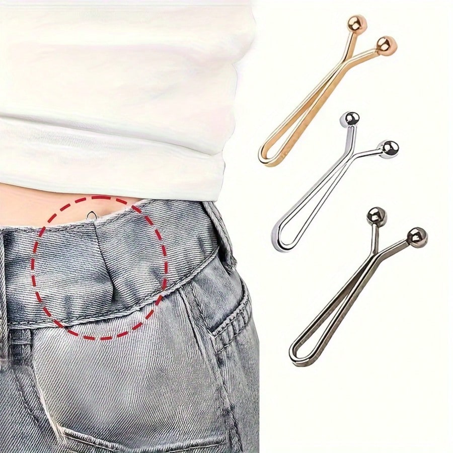 8pcs Adjustable Clip-On Headband Buckle, No Nail Waist Fixed Clip, Invisible Anti-Leakage Clip, Multi-Functional Scarf Headband Tightening Tool, Can Be Used To Tighten Cuffs, Collar, Waistband, Pant L