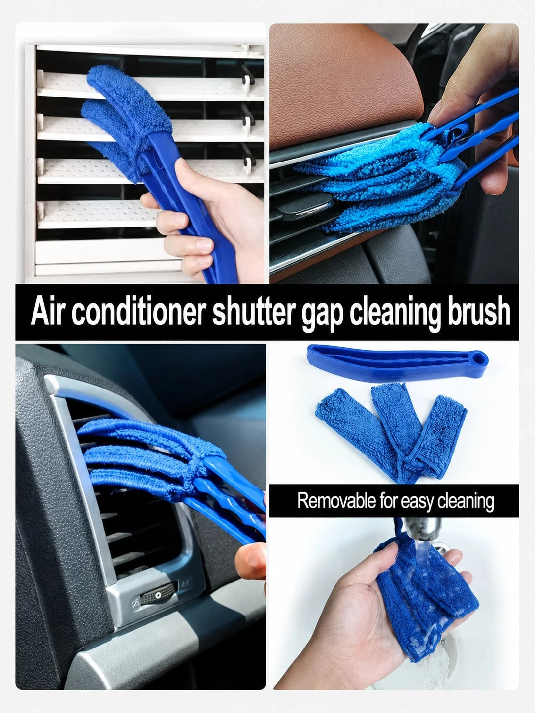 8pcs Car Detailing Cleaning Brush Set, Soft Bristle Interior Dusting Brush, Multi-Gap Detail Cleaning Tool, Suitable For Car Air Vents, Seats, Wheel Nuts And Car Emblems, Universal Car Care Set