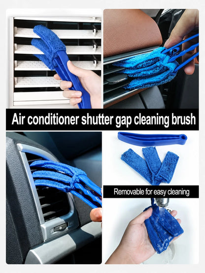 8pcs Car Detailing Cleaning Brush Set, Soft Bristle Interior Dusting Brush, Multi-Gap Detail Cleaning Tool, Suitable For Car Air Vents, Seats, Wheel Nuts And Car Emblems, Universal Car Care Set