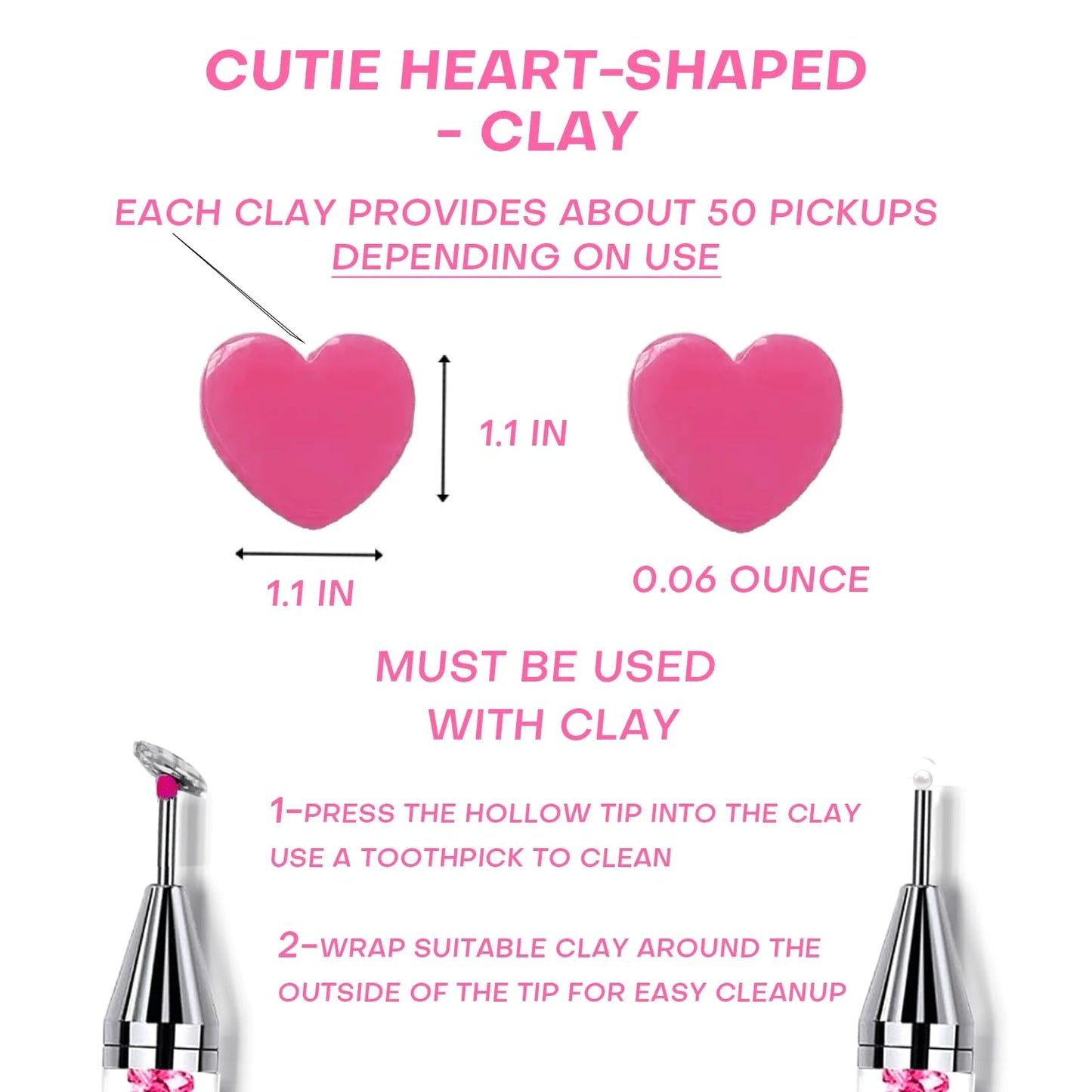 8pcs Pink Rhinestone Picking Tool Set- Includes 2 Double-Ended Wax Pens (With 2 Wax Tips) And 2 Pink Tweezers; Specialized Picking Tools For Nail Art, Gemstone And Crystal Embellishment