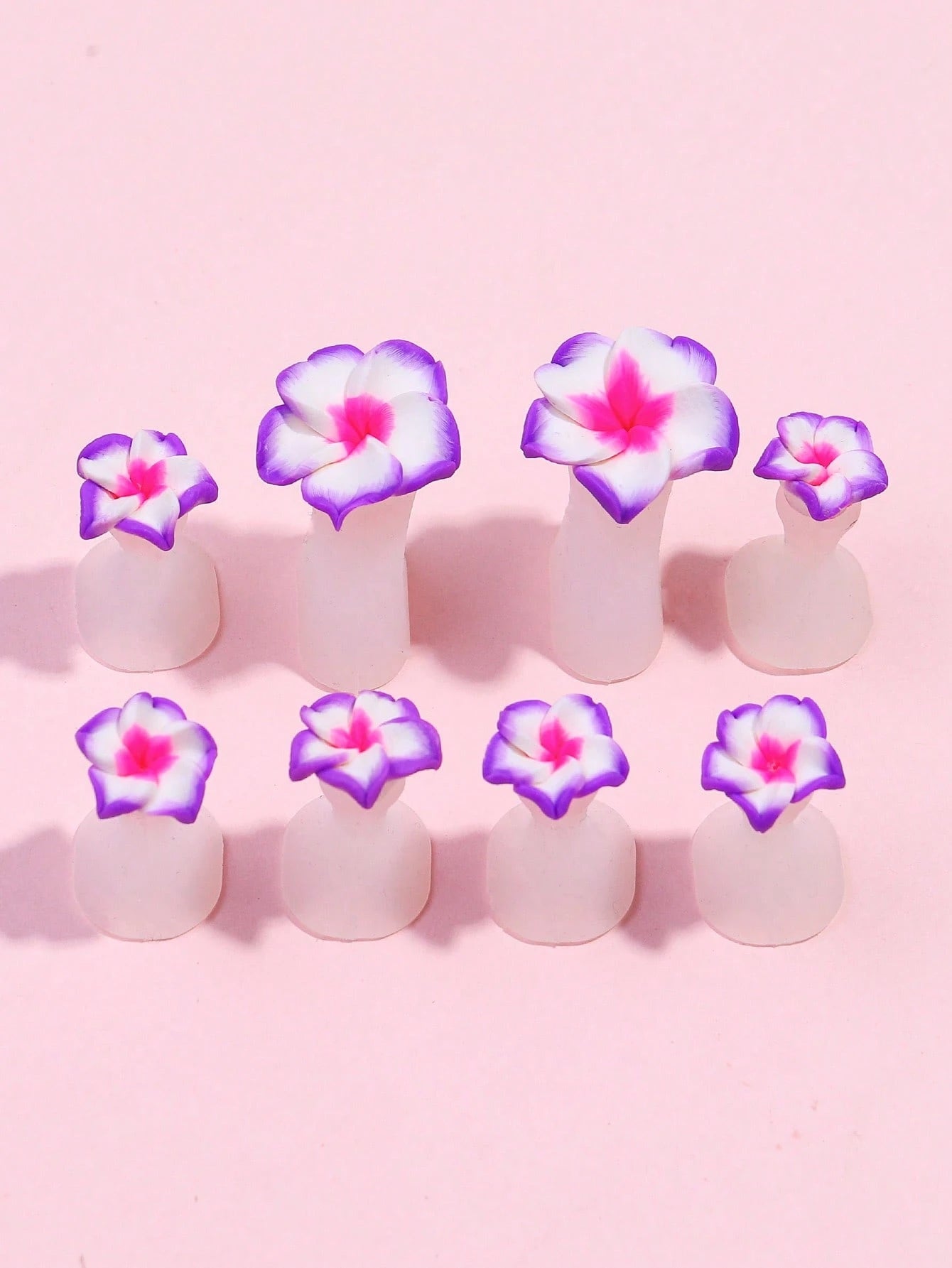8pcs Silicone Flower Design Toe Splitter,Nail Supplies,Nail Tools,Nail Art Tools,Back To School,Nails,Nail Tools For Press On Nails