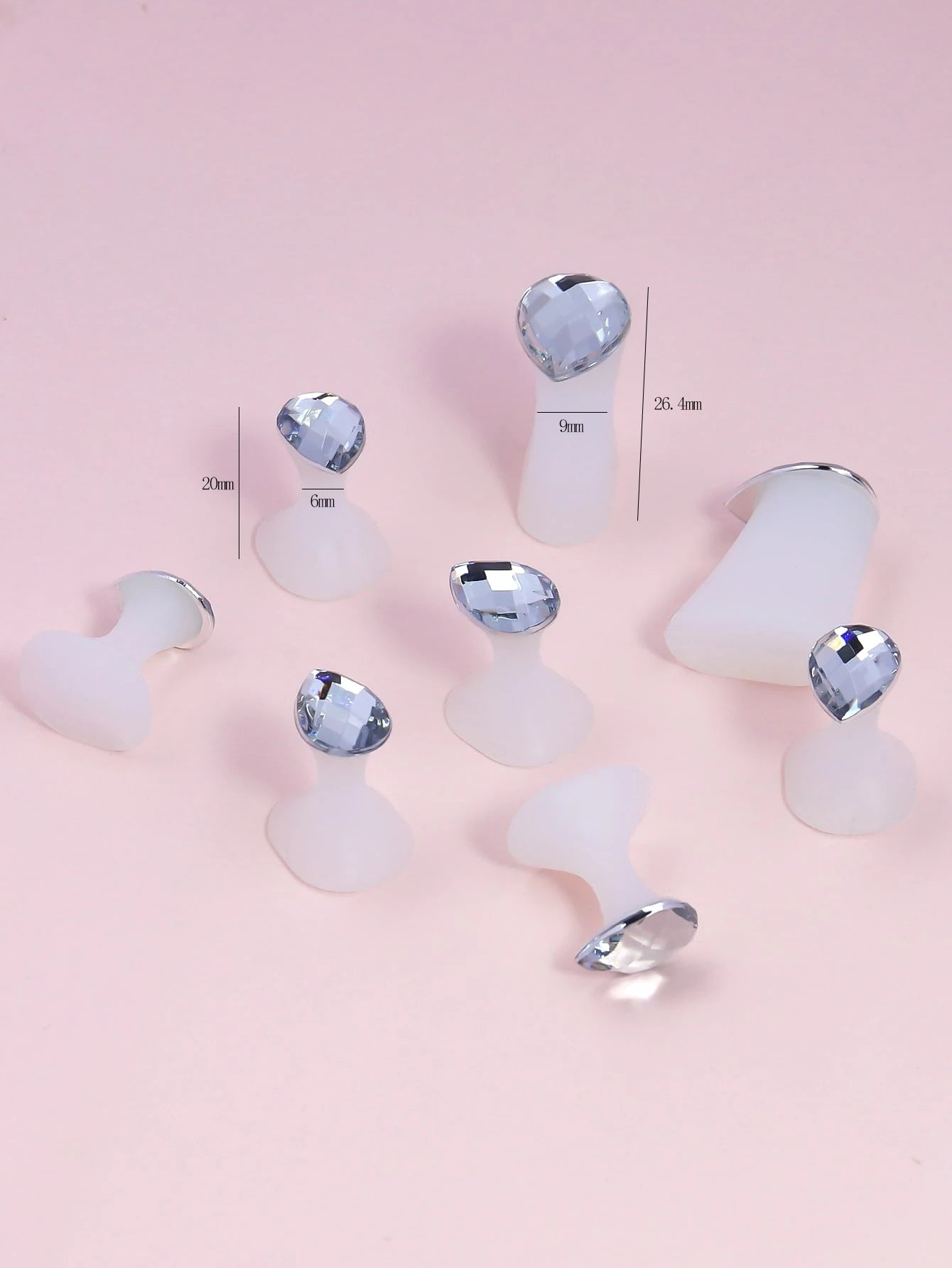 8pcs Silicone Flower Design Toe Splitter,Nail Supplies,Nail Tools,Nail Art Tools,Back To School,Nails,Nail Tools For Press On Nails