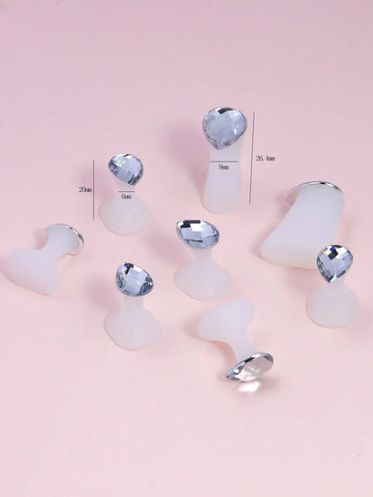 8pcs Silicone Flower Design Toe Splitter,Nail Supplies,Nail Tools,Nail Art Tools,Back To School,Nails,Nail Tools For Press On Nails