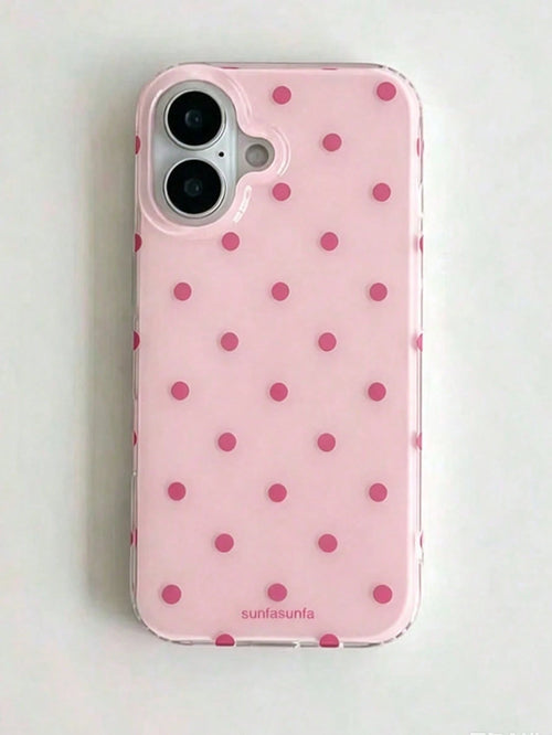 A Fashionable Phone, Minimalist And Cute Design, Black And White Polka Pattern, Suitable 11 To 17 Series, Including Pro Versions.