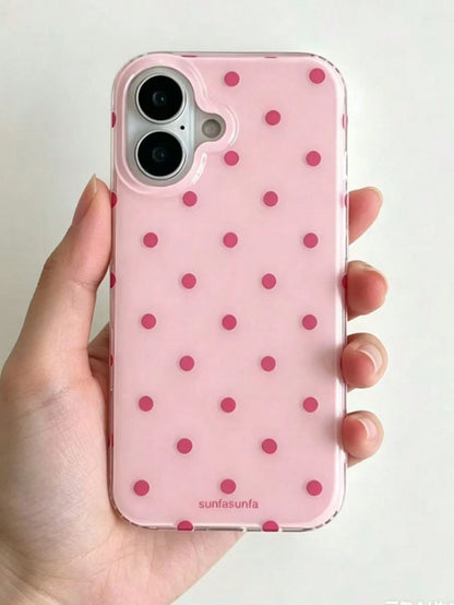 A Fashionable Phone, Minimalist And Cute Design, Black And White Polka Pattern, Suitable 11 To 17 Series, Including Pro Versions.