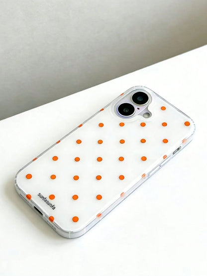 A Fashionable Phone, Minimalist And Cute Design, Black And White Polka Pattern, Suitable 11 To 17 Series, Including Pro Versions.