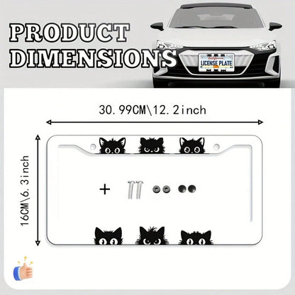 A Unique Car License Plate Frame, Exquisite And Sturdy, Designed Specifically For The United States, Canada, And Other Countries. It Is A Cute Vehicle Exterior Decoration, Suitable For Most Cars
